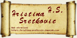 Hristina Sretković vizit kartica